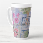 Tasse de latte de banc de jardin d'été (Angle gauche)