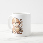 Tasse de latte de chien Kawaii (Devant gauche)