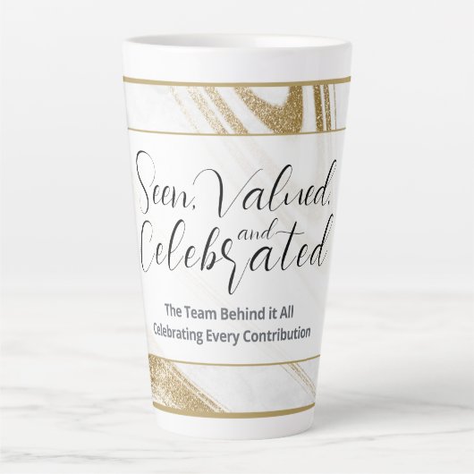 Tasse de Latte de Reconnaissance | Cadeau d'événem (Devant)