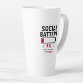 Tasse de latte drôle pour introverti | Batterie so (Angle droit)