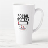 Tasse de latte drôle pour introverti | Batterie so (Droite)