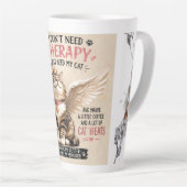 Tasse de latte drôle pour maman de chat (Angle droit)