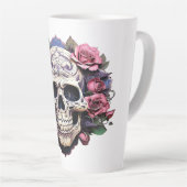 Tasse de latte du crâne cool (Angle droit)