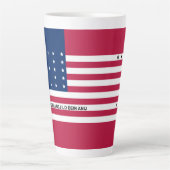 Tasse de latte du drapeau de l'atoll de Bikini pat (Devant)