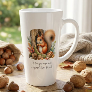 Tasse de latte écureuil drôle – Citation romantiqu