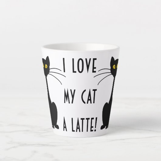 Tasse de Latte Félin - 12 oz. (Devant)