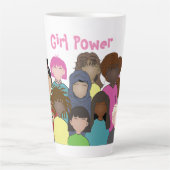 Tasse de Latte Féministe Girl Power (Devant)