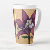 Tasse de latte Fleur de lecture (Angle droit)