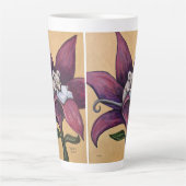 Tasse de latte Fleur de lecture (Devant)
