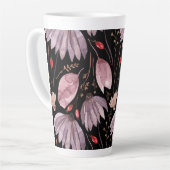 Tasse de Latte Fleur de Lotus Lavande (Angle gauche)