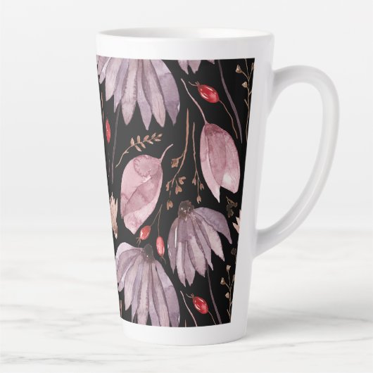 Tasse de Latte Fleur de Lotus Lavande (Droite)