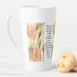 Tasse de Latte Fleurie Remplis Ma Tasse, Seigneur
