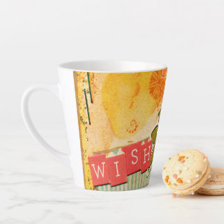Tasse de Latte Florale Colorée