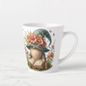 Tasse de Latte Gnome Lecteur de Printemps (Droite)