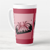 Tasse de latte jardin fractal orchidée (Angle gauche)