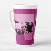 Tasse de Latte jardin fractal rose (Angle gauche)