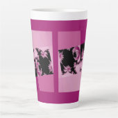 Tasse de Latte jardin fractal rose (Devant)