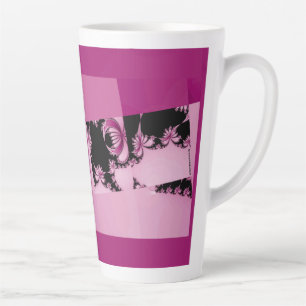 Tasse de Latte jardin fractal rose
