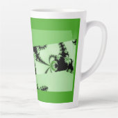 Tasse de Latte Jardin vert fractal (Droite)