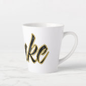 Tasse de latte lettrage or noir Anke (Droite)