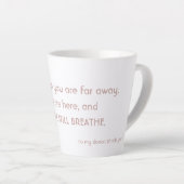 Tasse de latte Merci à mon donneur (Angle droit)