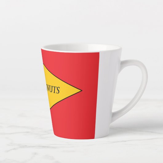 Tasse de latte 'Par ici pour les donuts' (Droite)