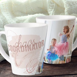 Tasse de Latte Photo Enfants Coordinateur de Chaos