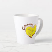 Tasse de latte pour compagnons de café (Angle droit)