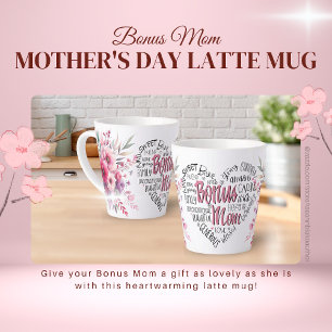 Tasse de latte pour la fête des mères de la maman