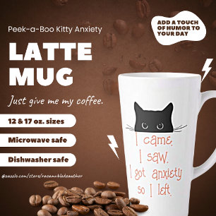 Tasse de Latte pour l'Anxiété de Kitty Peek-a-Boo