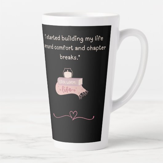 Tasse de Latte pour une Vie de Lecture Confortable (Droite)