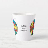 Tasse de Latte Raidho Rune Art Nouveau – ÉQUILIBRE (Devant)