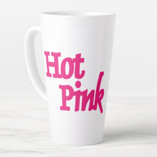 Tasse de latte rose chaud (Angle gauche)