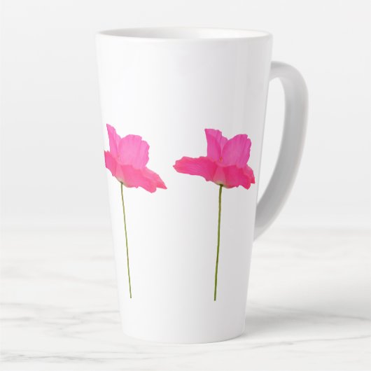 tasse de latte rose pavot (Angle droit)