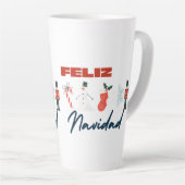 tasse de latte style noël (Angle droit)