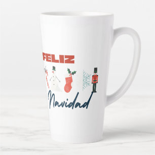 tasse de latte style noël