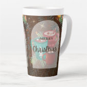 tasse de latte style Noël (Angle droit)