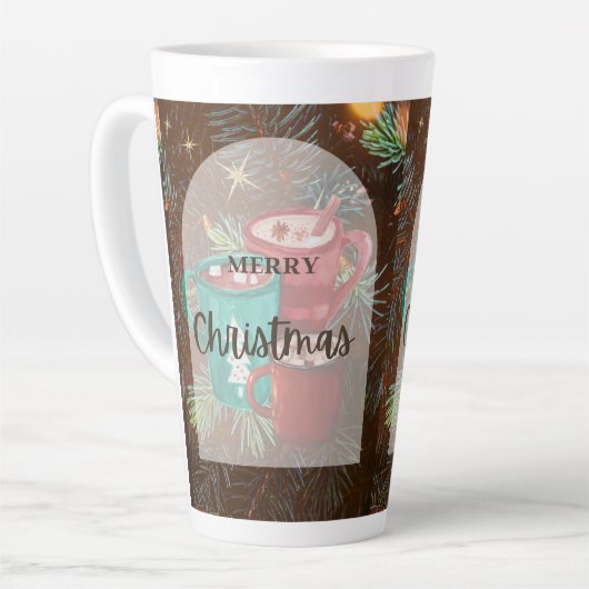 tasse de latte style Noël (Angle gauche)