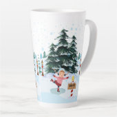 tasse de latte style Noël (Angle droit)
