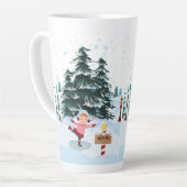 tasse de latte style Noël (Angle gauche)