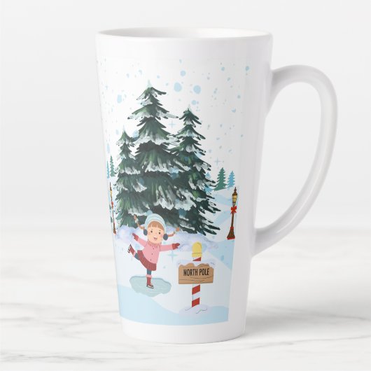 tasse de latte style Noël (Droite)