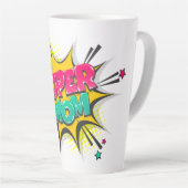 Tasse de Latte Super Maman Bande Dessinée (Angle droit)