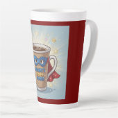 Tasse de latte Superpower de Maman (Angle droit)