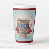Tasse de latte Superpower de Maman (Devant)