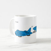 Tasse de l'Australie d'oiseau bleu double (Devant gauche)