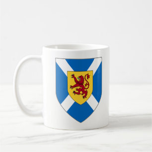 Tasse de l'Ecosse - bouclier de croix et de lion