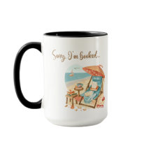 Tasse de lecture mignonne "Désolée, je suis prise"