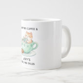 Tasse de lecture personnalisée avec nom de chat co (Devant droit)