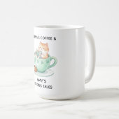 Tasse de lecture personnalisée avec nom de chat co (Devant droit)