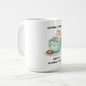 Tasse de lecture personnalisée avec nom de chat co (Devant gauche)